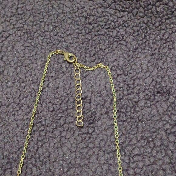 FOREVER 21 Beige and Silver Floral Statement Necklace, 16" - Picture 3 of 3